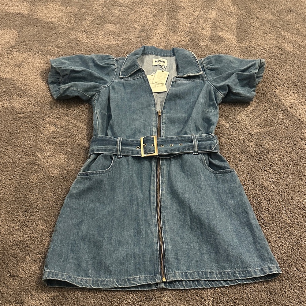 Show Me Your MuMu Blue Denim Dress